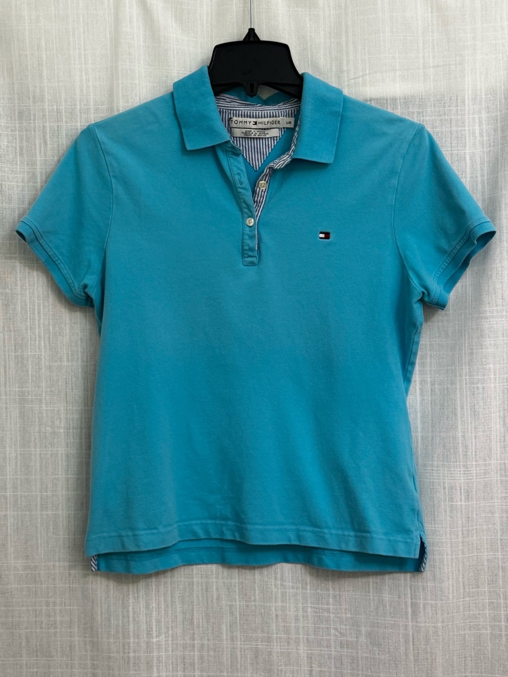 Tommy Hilfiger Blue Polo Shirt Size L